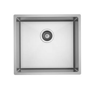 Évier de cuisine moderne en acier inoxydable haut de gamme, sur mesure, à finition brossée, anti-traces de doigts et étanche - Product Image 1