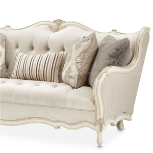 Arredo classico americano rivestimento <span class=keywords><strong>in</strong></span> tessuto <span class=keywords><strong>massello</strong></span> <span class=keywords><strong>legno</strong></span> francese divano 3 posti - Product Image 6