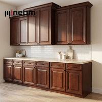 Meubles de cuisine classiques en bois sur mesure, ensemble d'armoires de cuisine Shaker avec tiroirs de rangement pour projet de maison