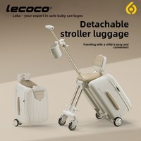Valise de voyage pour enfants Lecoco style poussette avec siège intégré, en néoprène, rangement compact, outil pratique et astucieux pour les déplacements