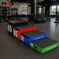 Caja Pliométrica de 4 Niveles, Caja de Salto Pliométrica Suave de Espuma XPE EPE, Entrenador de Salto, Entrenamiento de Fuerza y Agilidad, Equipo de Gimnasio y Fitness