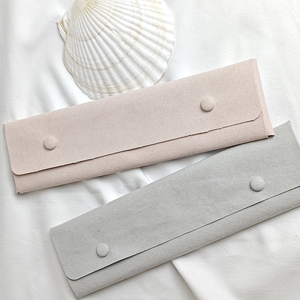 Pochette en velours pour bijoux avec logo et porte-carte, sac pour l'emballage de bijoux, pochettes de luxe pour bijoux avec logo personnalisé en daim pour l'emballage - Product Image 3
