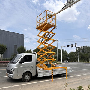 실외 6-12m 200kg 용량 완전 자동 맨 리프트 테이블 장거리 공중 작업을 위한 자동차 운반 가위 리프트 플랫폼 - Product Image 6