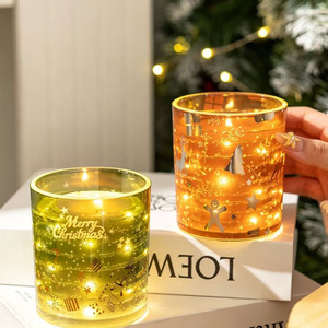 <span class=keywords><strong>Bougie</strong></span> en cire de soja décorative avec capteur de lumière <span class=keywords><strong>LED</strong></span> intégré dans un bocal en verre <span class=keywords><strong>pour</strong></span> cadeau de Noël - Product Image 5