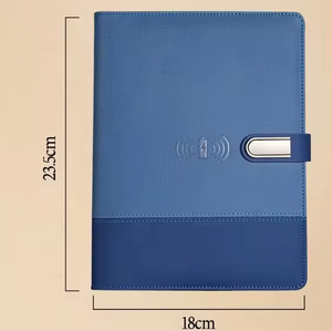 Custom <b>Orange</b> Diary Planner Power Bank A5 Notebook Loose-Leaf Binder Spiral Leather PU Smart Notebook - Product Image 6