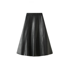 Jupes longues en similicuir pour femmes, sur mesure, automne-hiver 2024, taille haute, luxe, élégantes, chic, décontractées, <span class=keywords><strong>jupe</strong></span> midi en PU - Product Image 2