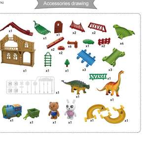 Dinosaurio bobinado carretera carril coche educativo Diy montaje <span class=keywords><strong>Dino</strong></span> Park tema plástico carreras <span class=keywords><strong>Tren</strong></span> Eléctrico riel juguetes para niños - Product Image 4