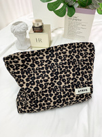 Tas Belanja Super Populer Motif Leopard Tas Makeup Lipstik Cetak Leopard Kapasitas Besar Tas Jinjing Portabel