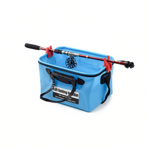 Ensemble d'organisateurs de pêche, seau à appâts en EVA avec supports de canne réglables pour cannes télescopiques - Product Image 1