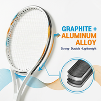 Raquetas de Tenis de Aluminio de Alto Rendimiento de 100 Pulgadas Cuadradas con Tamaño de Cara de 21-27 Pulgadas para Mayor Potencia y Efecto
