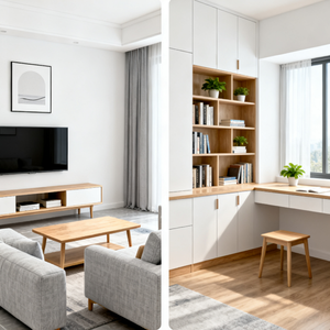 Nouveau design de meubles en bois OEM Meubles en bois de <span class=keywords><strong>chêne</strong></span> sur mesure Décoration de meubles Hannuo - Product Image 3