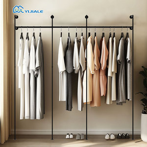 YIJIALE Stand <strong>Clothes</strong> Rack Metal <strong>Clothes</strong> Racks <strong>Rails</strong> <strong>Wall</strong> <strong>Mounted</strong> <strong>Clothes</strong> Racks - Product Image 2