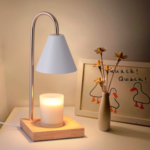 Modern Luxury Wooden Metal Shade E26 <b>Wax</b> <b>Melting</b> Aromatherapy Table Lamp for Bedroom Living Room Restaurant Decor - Product Image 3