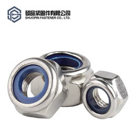 Mur Pengunci Nylon Insert Lock Nut Baja Tahan Karat 316 A4-80 DIN985 untuk Kamera Keamanan CCTV Tiang Telekomunikasi Pemasangan Tiang Luar Ruangan