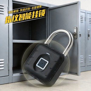 Fingerprint <b>Smart</b> Padlock Alloy Steel Body Electronic <b>Lock</b> For Locker Cabinet Home <b>Security</b> Use - Product Image 1