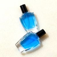 Bouteille de parfum en verre plat de luxe de 30ml 50ml avec pulvérisateur à pompe rechargeable Design unique compatible avec le diffuseur à roseaux