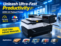 Mesin Printer UV Flatbed Otomatis 6090 untuk Bahan Datar, Dapat Disesuaikan, dengan I1600U1 I3200U1 untuk Pencetakan Kayu, Akrilik, Kaca, Kulit