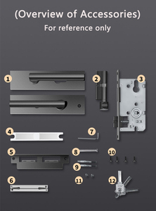 Alta qualità Design moderno in lega di alluminio serrature di legno per camere da letto <span class=keywords><strong>e</strong></span> ingressi maniglie contemporanee per la Privacy - Product Image 4