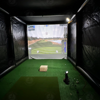 2025 Style classique famille jeu Golf Sports gonflable Portable Golf simulateur tente maison Golf simulateur tente