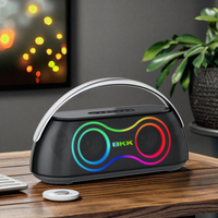 BKK / OEM 60W Portable pour enceinte avec microphone intégré, batterie rechargeable, LED RGB, stéréo sans fil pour la maison et l'extérieur