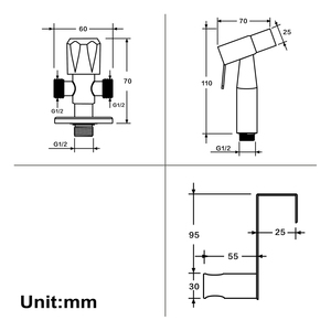 Хит продаж, латунный хромированный Портативный спрей для биде Shattaf - Product Image 5
