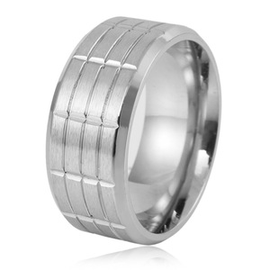 yunnique <b>Titanium</b> Steel <b>Ring</b> Geometric U Shape Unisex Fashion Jewelry Gift Steel Color - Product Image 1