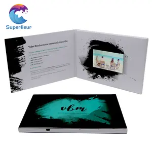 Super lieur 4,3 Zoll HD-LCD-Bildschirm Digitaler Grußkarten-Player A5 Anpassen des Designs Video-Broschüren karte