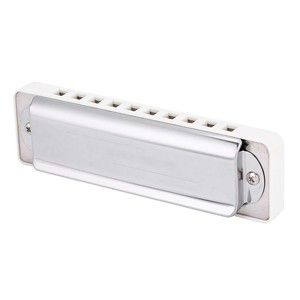 Armónica de Blues <span class=keywords><strong>KONGSHENG</strong></span> AM-20D de 10 Orificios y 20 Tonos en Clave de Do (Blanca) con Lengüetas de Bronce Fosforado - Product Image 1