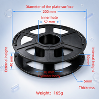 Bobine de filament d'imprimante 3D FDM en plastique vide moulée par injection, réutilisable, 200 mm, personnalisée, directement de l'usine, pour PLA, PETG, ABS