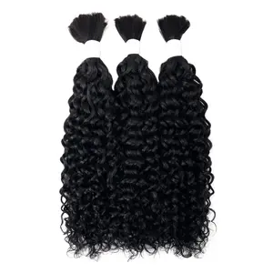 Tight curl natural afro kinky curl bulk human hair for braiding