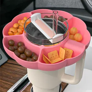 Reusable Snack Tray Snack Holder Food Storage Snack Bowl For 40oz Handle Tumbler Christmas Party Decorations