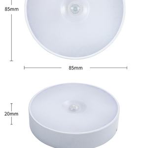 Lampe de nuit LED rechargeable sans fil à détection de mouvement, lampe à bâton pour armoire, lampe magnétique pour chambre à coucher, piles AAA - Product Image 3