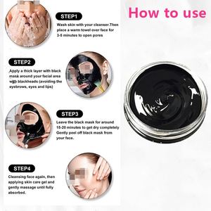 Maschera Peel-Off Nera Notturna Viola all'Ingrosso, Maschera Esfoliante al Fango con Retinolo ed Erbe, Pulizia Profonda dei Pori, Cura della Pelle OEM - Product Image 2
