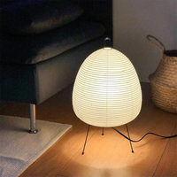 Objets décoratifs créatifs d'art, figurines, lanterne japonaise en papier de riz, lampe de table à LED