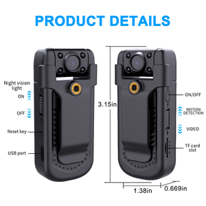 Caméra corporelle <span class=keywords><strong>P2P</strong></span> WiFi avec vision nocturne et enregistrement de longues heures Caméra de <span class=keywords><strong>sport</strong></span> à l'épreuve des sports d'extérieur avec support à vis pour casque de vélo - Product Image 3