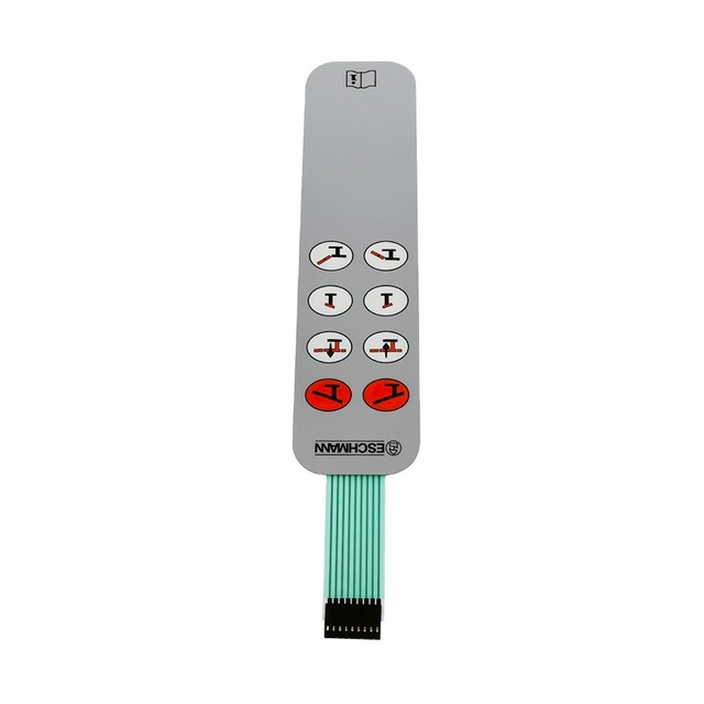 Custom Waterproof Flat PET Flex Cable Membrane Switch Backlighting PCBA Capacitive Touch Non-Tactile Keycaps Medical Keyboard