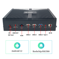 AIBox-3588C Rockchip RK3588 Computadora Industrial de Borde, 8GB, 6Tops NPU, 4G LTE, Android 12, Mini PC Robusta Integrada para Fábrica Inteligente
