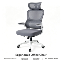 Meubles de bureau au design luxueux, chaise de bureau pivotante, chaise en maille respirante, chaise de bureau ergonomique pivotante avec appui-tête