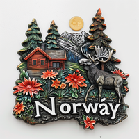 Nouveaux Aimants de Réfrigérateur Personnalisés en Résine, Souvenirs de Pays et de Villes (Turquie, Allemagne, Norvège, Canada), Aimant de Réfrigérateur 3D Personnalisé avec Logo, Aimant de Réfrigérateur en Forme de Cabane