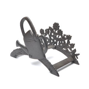 Porte-tuyau de jardin antique Motif de <span class=keywords><strong>buisson</strong></span> de roses Porte-tuyau de rose en fonte brun rouille - Product Image 5