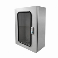 304 Edelstahl Solar-PV-Gehäuse IP65 Sichtfenster Wandmontierte Elektrobox mit DIN-Schiene