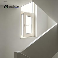 Fenêtre à battant moderne en aluminium pour salle de bain, certifiée NFRC, avec verre dépoli pour la confidentialité, idéale pour les projets résidentiels (vente en gros)
