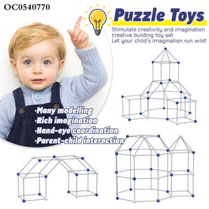 Vente en gros 122 pièces <span class=keywords><strong>château</strong></span> tente maison <span class=keywords><strong>construction</strong></span> bâton balle jeu kit intérieur <span class=keywords><strong>construction</strong></span> créative forts tentes pour enfants facile à monter - Product Image 3