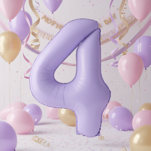 Globo de Número Lila Metálico de 1M N4 para Fiestas, Diseño para Eventos, Hecho en China - Product Image 2