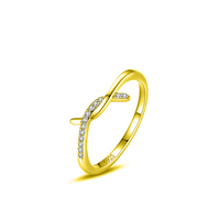 Anneaux pour femmes en argent sterling 925, design simple et tendance, avec zircon croisé, bijoux fins