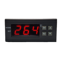 Controlador de temperatura Digital Industrial, pantalla LED, carcasa ignífuga de plástico, Control de aplicación inteligente, 220V/110V/12V/24V