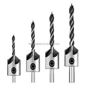 4pc 3mm-6mm HSS Set di punte da trapano per svasatore alesatore per la lavorazione del legno smusso trapano per foro da banco trapano per fori a vite - Product Image 1