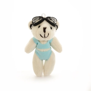 Llaveros de peluche personalizados al por mayor: Osos de peluche con trajes de baño y <span class=keywords><strong>gafas</strong></span> de <span class=keywords><strong>buceo</strong></span>, mini dijes adorables - Product Image 6