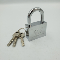 En gros 50mm Carré Chrome Plaqué Garde Sécurité Aube Clé Acier Fer Cadenas Serrures Clé Accessoire