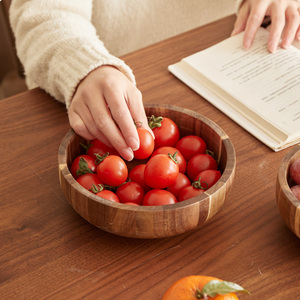 Bol à <span class=keywords><strong>salade</strong></span> et à fruits moderne en <span class=keywords><strong>bois</strong></span> d'acacia pour les fêtes, bol de service pour fruits secs et céréales avec logo personnalisé - Product Image 2